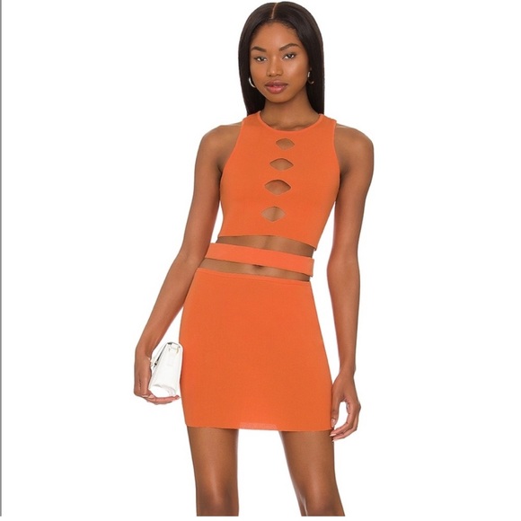 superdown Other - Superdown Revolve NEW W TAGS orange cut out skirt set size XS